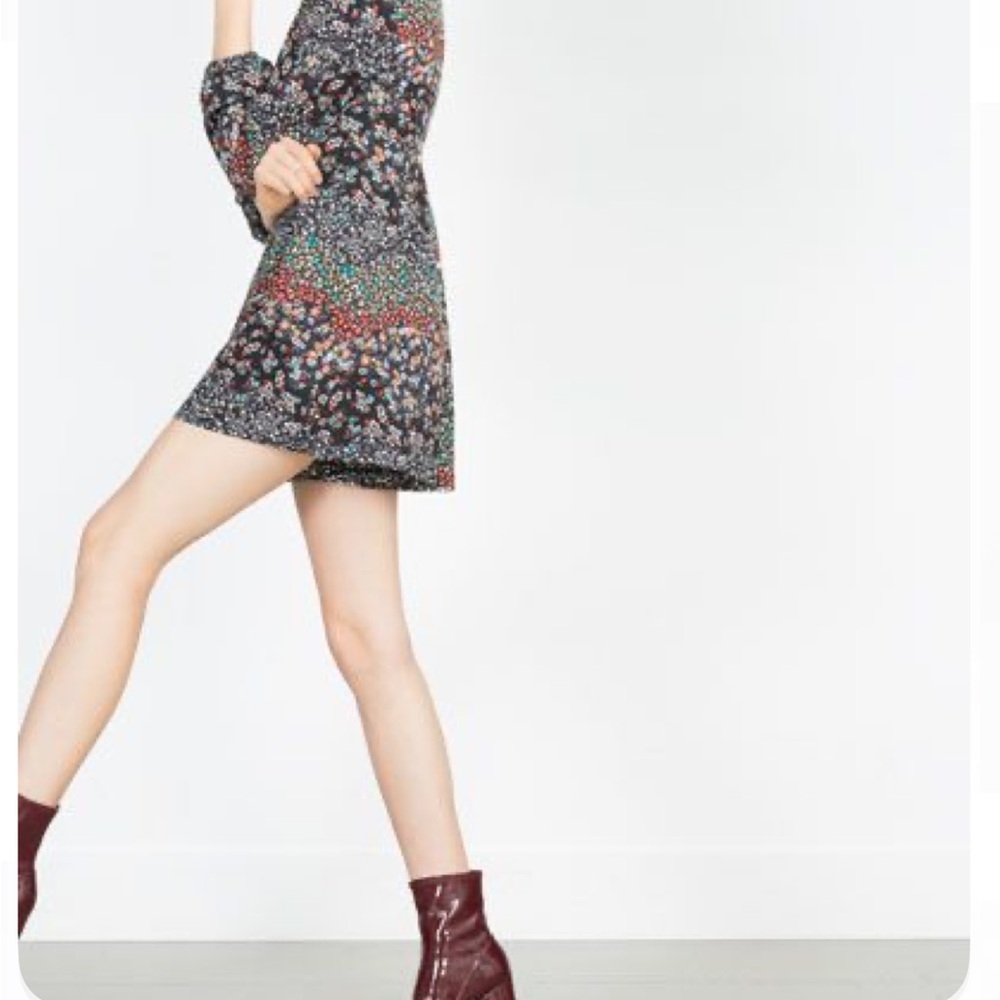 Zara V Neck Multicolor Long Sleeve Boho Romper Medium - Picture 5 of 12